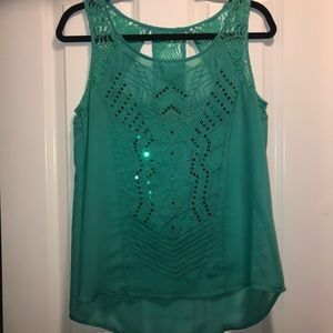 Sheer Sequined Tanktop